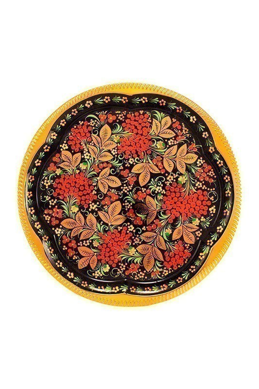 Поднос с хохломской росписью